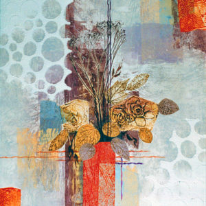 FLEURS I by Mikulas Kravjansky is an intaglio etching on hand made paper and a unique work 1/1. The size of each panel is 40″ X 30”.