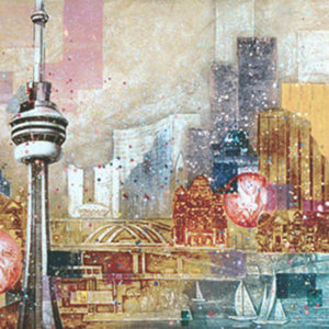 METROPOLIS (TORONTO) by Mikulas Kravjansky is a rare print of extraordinary beauty and quality. The size of the image and sheet is 31" X 47". The edition size is only 75.