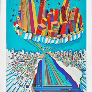 CITY 368 by Risaburo Kimura is a serigraph with an image size of 25” X 19” plus full margins. The size of the  edition is 300.