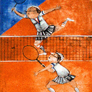 TENNIS by Boulanger is an original etching from suite Juliette II by Graciela Rodo Boulanger. The image size is 24" X 16 1/2”. The edition size is 150.