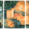 A MIDSUMMER'S NIGHT'S DREAM by Mikulas Kravjansky is an intaglio triptych published in an edition of only 50.  The size of each panel is 30" X 22".
