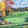 AUTUMN FOURSOME is a 21 color serigraph by Ray Byram. The image size is 24" X 36" plus full margins. The edition size is 297 plus Artist's Proofs.