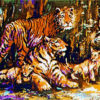BENGAL FAMILY by Mark King is a serigraph with an image size of 24″ X 34″ plus full margins. The edition size is 325 and the year of publication was 1976.