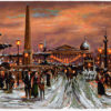 Place de la Concorde by Andre Boyer is a serigraph in an edition of 395. The image size is 16” X 22” plus full margins. This print is pencil signed and numbered by the artist.
