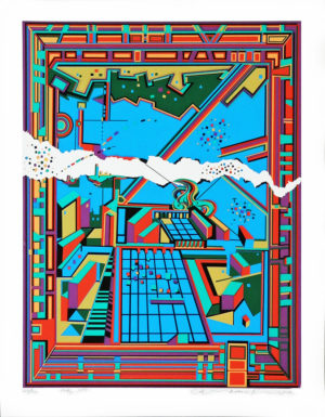 CITY 364 by Risaburo Kimura is a serigraph with an image size of 25” X 19” plus full margins. The size of the  edition is 300.