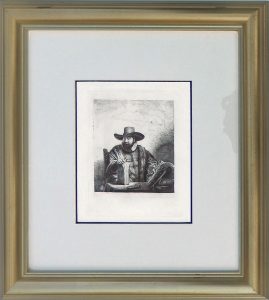 CORNELIUS CLAEZ ANSLO MENENOITE PREACHER by Amand-Durand (1831-1905) is framed engraving (After Rembrandt). The image size is 9 1/2″ X 7″.