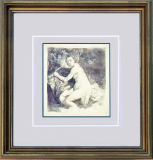 DIANA AT THE BATH by Amand-Durand is an engraving (After Rembrandt). The image size is 8″ X 10″. Rembrandt Bartsch catalog number is B 201.