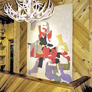 ABSTRACTION III by Robert Goodnough is a heavy sculptured wool tapestry. The size of the edition is 10 and the dimentions are 8’  X 6' (244 cm X 183 cm).