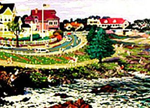 LOVER’S POINT is an offset lithograph print by Alexander Chen. The image size is 9″ X 36″ plus margins and is pencil signed and numbered by the artist. The edition size is 1250.