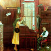 THE MARRIAGE CONTRACT by Norman Rockwell is a print with an image 23" X 21" plus full margins in an edition of 2500.