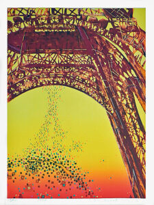 PARIS by Risaburo Kimura is a mixed media print with an image size of 28″ X 20″ plus margins. The edition is 250 numbered plus 20 Artist’s Proofs.