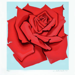ROSE from STAMP SUITE by Lowell Nesbitt consists of four (4) serigraphs. The image size of each print is approximately is 24 3/4" X 22 3/4" plus full margins.   The edition size is 250.