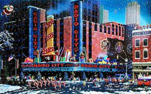 Santa Comes to New York by Alexander Chen is a serigraph with an image size of 11 1/2″ X 17 1/2″ plus margins. The size of the  edition is 695.
