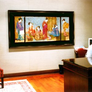 School of Ikebana by Mikulas Kravjansky Framed