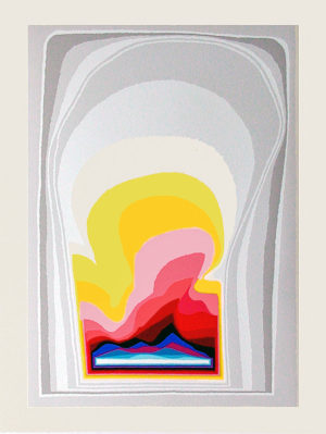 Space Curtains - Serigraph by Arthur Secunda