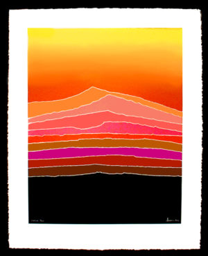 Sunrise by Arthur Secunda is a serigraph that was published in 1975 in an edition of 150 (Roman Numbered – CL). The image size is 32″ X 26” plus margins.