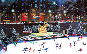 THE MAGIC OF NEW YORK IN WINTER is a serigraph by Alexander Chen. The image size is 11 1/2″ X 17 1/2″ plus margins. The size of the  edition is 695. Beautiful texturing traces the features of the image.