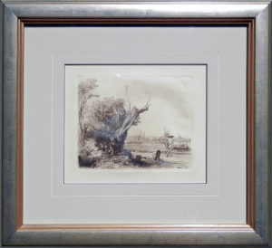 THE OMVAL by Amand-Durand is an engraving (After Rembrandt). The size of the image is 7“ X 9“. This print is beautifully framed in a quality frame for which there is no charge for the frame except the cost of shipping.