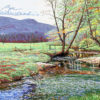THE VALLEY IN SPRING by Ray Byram is a 21 color serigraph. The image size is 26" X 36" plus full margins. The edition size is 280 plus Artist's Proofs. 