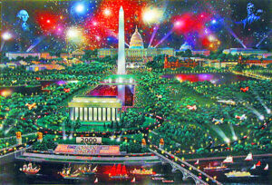 WASHINGTON CELEBRATION by Alexander Chen is a serigraph . The image size is 17 1/2″ X 25″ plus margins. The size of the edition is 2000.