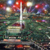WASHINGTON CELEBRATION by Alexander Chen is a serigraph . The image size is 17 1/2″ X 25″ plus margins. The size of the  edition is 2000.