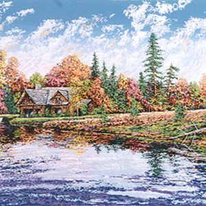 OCTOBER RETREAT by Ray Byram is a  21 color serigraph. The image size is 18" X 28" plus full margins. The edition size is 275 plus 25 serigraphs on canvas.