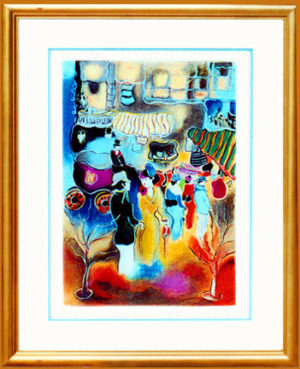 STREET SCENE by Zule Moskowitz is a serigraph in 60 colors. The size of the image is 24″ X 17″ plus full margins and the edition size is 300.