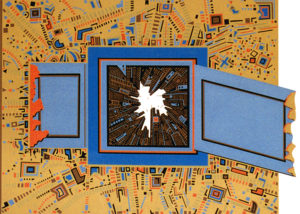 CITY 350 by Risaburo Kimura is a serigraph with an image size of 25” X 19” plus full margins. The size of the  edition is 300.