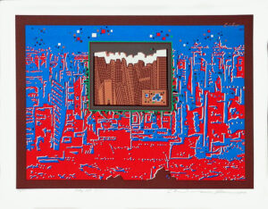 CITY 367 by Risaburo Kimura is a serigraph with an image size of 25” X 19” plus full margins. The size of the  edition is 300.