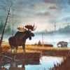 MOOSE COUNTRY by Les Kouba was published in 1971 in an edition of 1200. The image size is 17 3/4″ X 24 1/2″ plus full margins. Pencil signed and numbered.