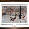 THE BLIZZARD by Les Kouba is a rare framed print in an edition of only 400. The image size is 16 3/4″ X 25 1/2. Pheasants Forever Print of the Year 1986.