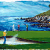 18th AT PEBBLE BEACH by Steve Bloom is a serigraph with an image size of 26″ X 35″, plus full margins, in an edition of 325. Pencil signed and numbered.