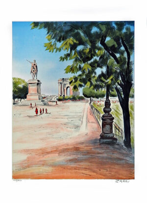 AIX-EN-PROVENCE by Victor Zarou is a lithograph with an image size of 24″X 18″ plus margins. The size of the ediyion is 250.