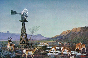 ANTELOPE IN RANCH COUNTRY by Les Kouba is one of six prints from the American Classic Series. It was published in 1984 in an edition of 2000.