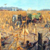 CORN PICKIN' IN THE 1930’S by Les Kouba was published in 1983. The image size is 15" X 23" plus full margins in an edition of 2000.