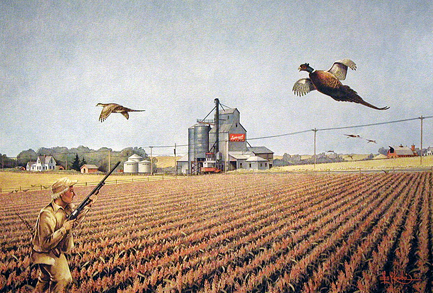 pheasant hunting art