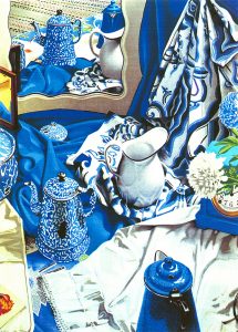 BLUE AGATE by Nancy Hagin is an original serigraph with an image size of 32” X 22” plus full margins. The edition size is CL Roman Numbered (150). 