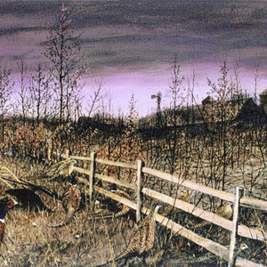 Edge of the Grove Ringnesks by Les Kouba is from a set of three prints. The image size of each is 13" X 18" plus full margins, published in 1997 in editions of 3000.