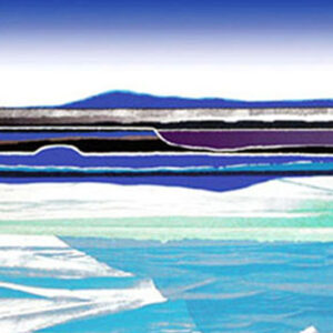 REFLECTIONS ON ICE by Arthur Secunda is a serigraph from the ‘Glacial Series’ published in 2001. The image size is 21 1/4" X 17  3/4" plus full margins.